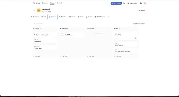 Atlas kanban board